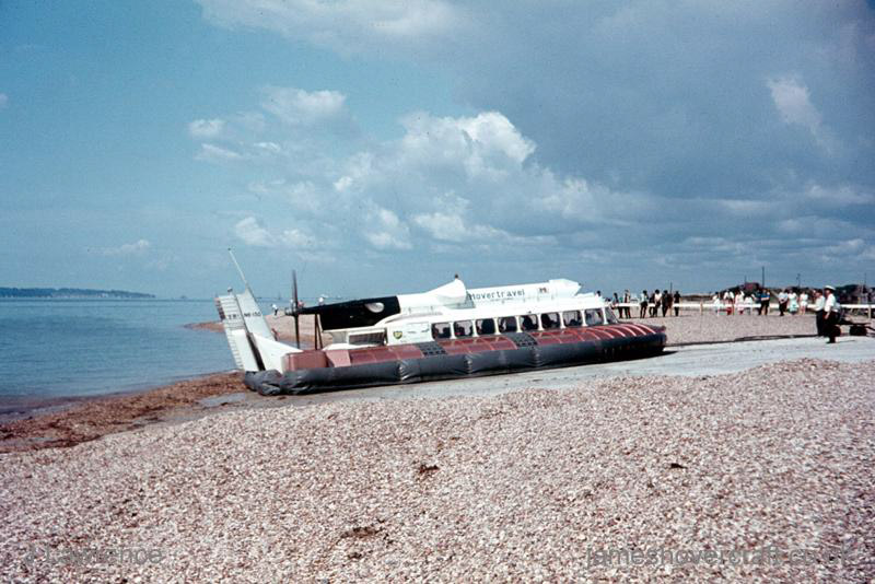 The SRN6 with Hovertravel - Landed at Southsea (credit: Pat Lawrence).